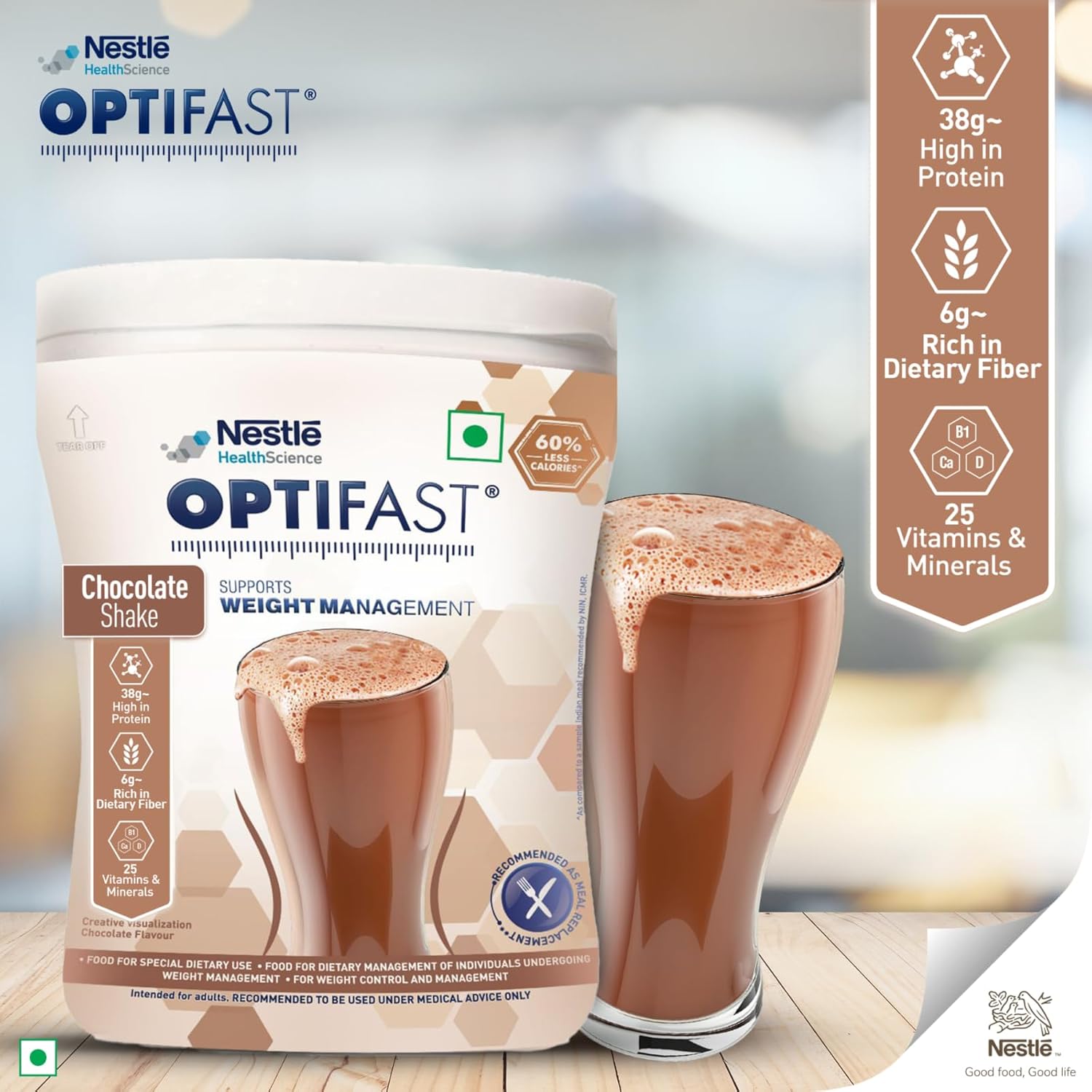 Optifast HP Powder Shakes – Chocolate – 30 Servings – 5 Boxes – New Formula