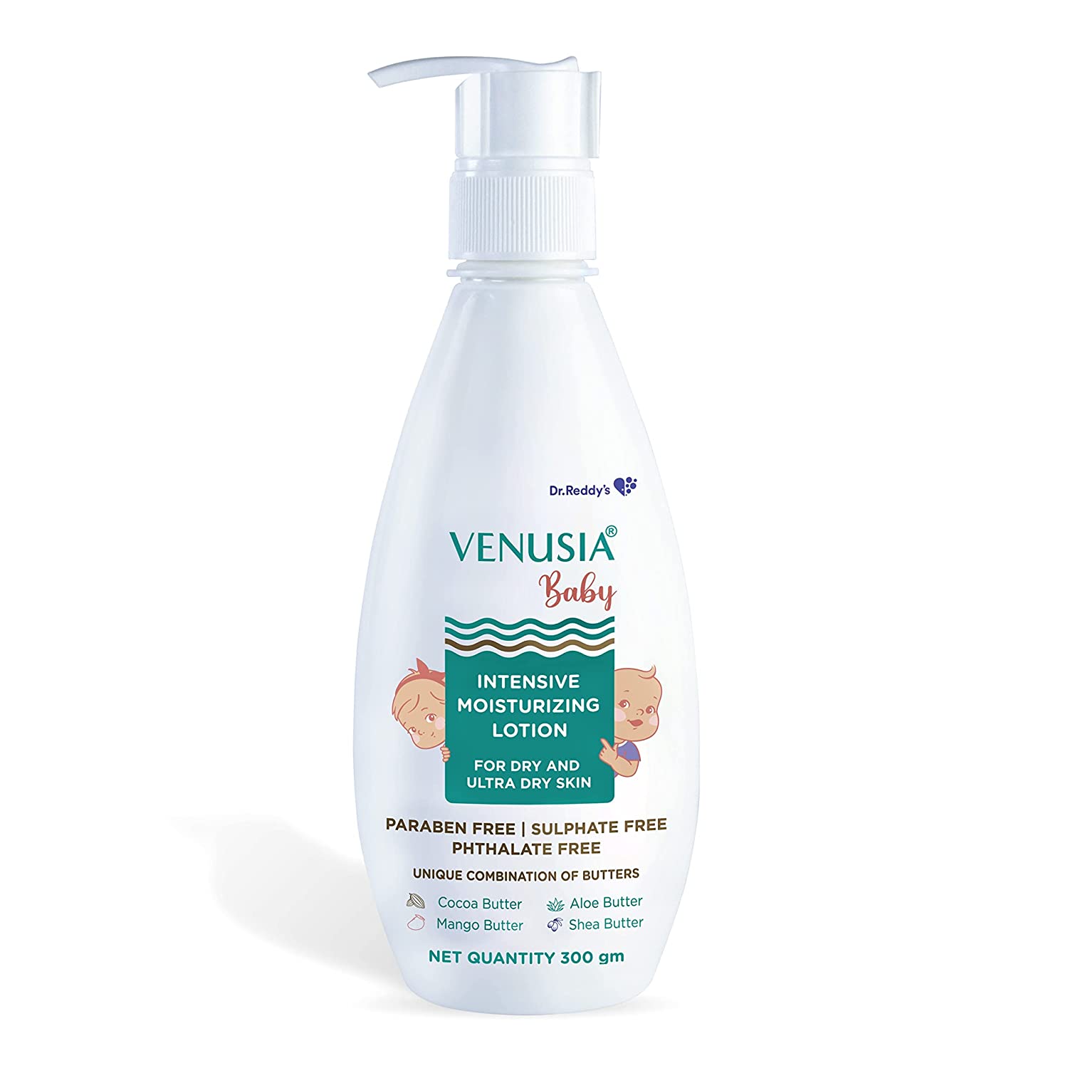 Dr. Reddy's Venusia Baby Intensive Moisturizing Lotion, provides soft and smooth skin, 300 GM